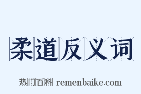 柔道反义词是什么意思的图片